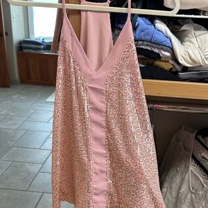 Pink Sequin tank